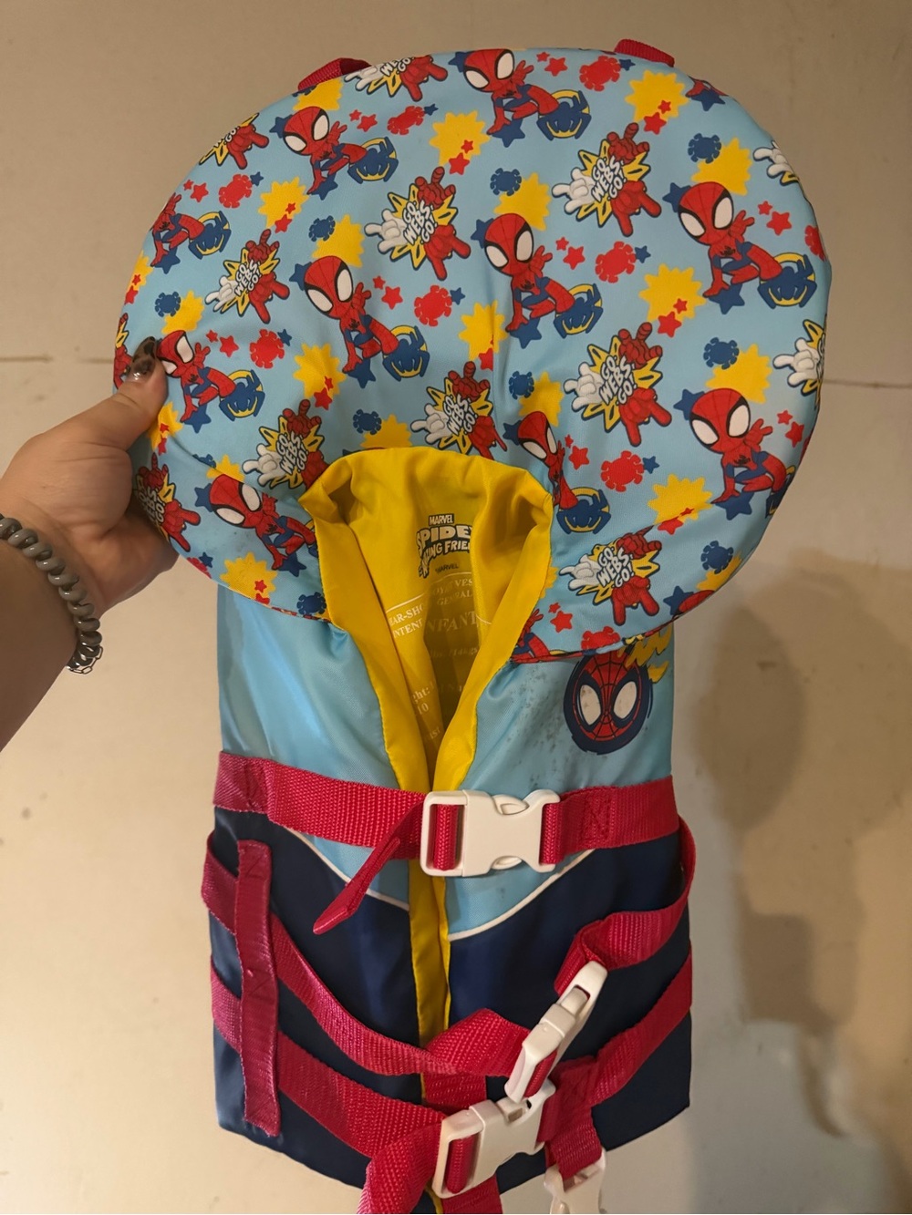 Infant Marvel Spider-Man Blue & Yellow Life Jacket Vest